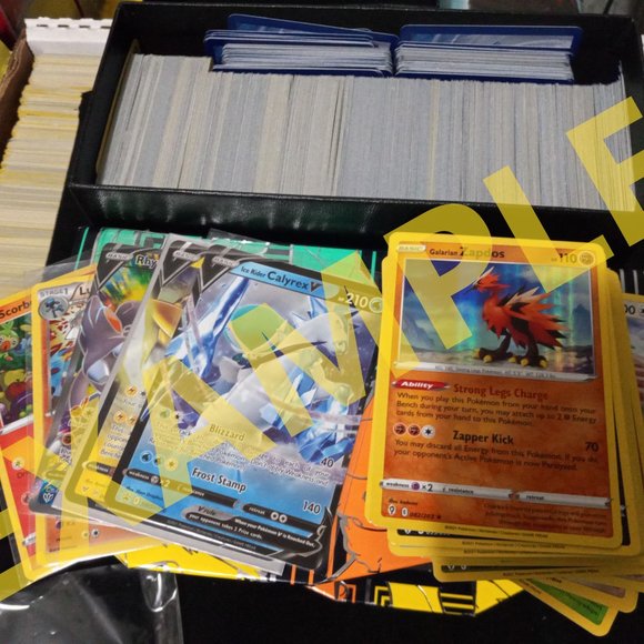 Pokemon TCG ETB Bulk 600 Card Lot w/ 50 Holo /Reverse Holo /Rare & 2x Ultra Rare - Picture 3 of 6